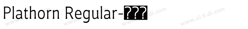 Plathorn Regular字体转换